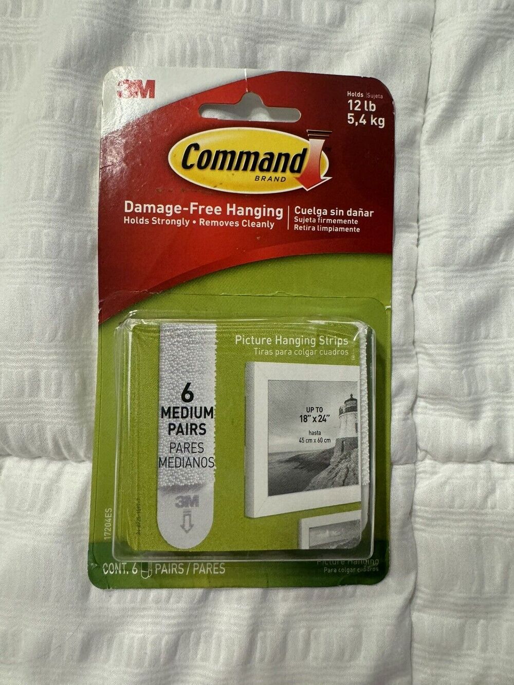 3M Command Picture Hanging Strips 6 Medium Holds 12 lbs